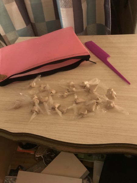 A search by law enforcement officers at a home in Briceville on Wednesday, Feb. 13, 2019, found large amounts of methamphetamine and heroin and hundreds of prescription pills, and charges are pending, a press release said. (Photo courtesy Anderson County Sheriff's Department)