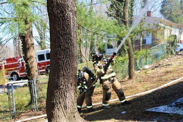 Four families were displaced by a fire in an apartment on Waddell Circle on Friday afternoon, March 22, 2019, the Oak Ridge Fire Department said. (Photo courtesy City of Oak Ridge/Oak Ridge Fire Department)