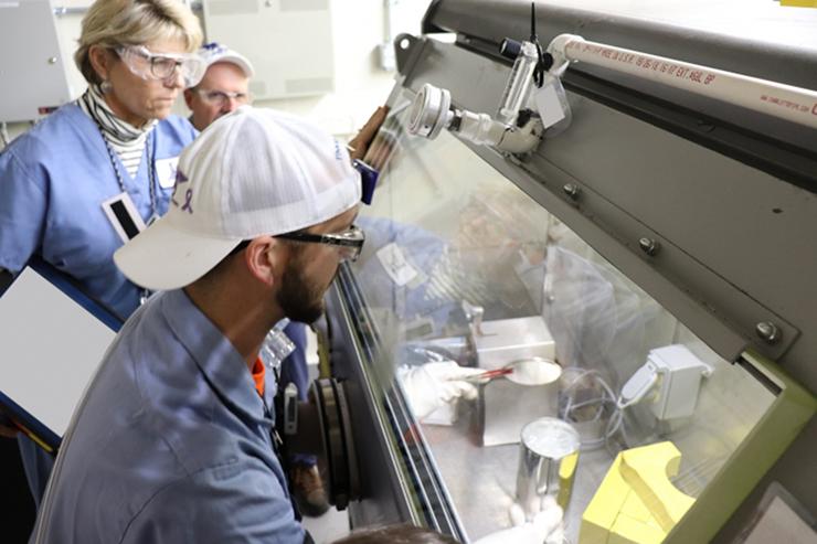 DOE EM ORNL Fissionable Material Handlers Opening U-233 Canister