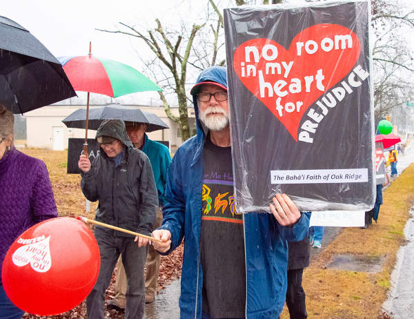 Human Rights Rally Marchers Anti-bias Sign 2019
